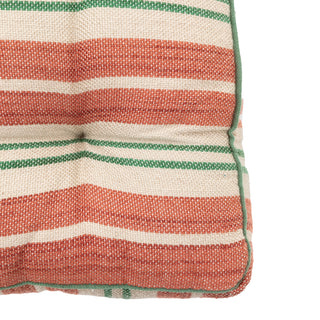 Sina Stripe Woven Floor Cushion Apricot