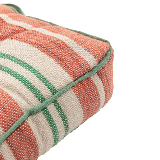 Sina Stripe Woven Floor Cushion Apricot