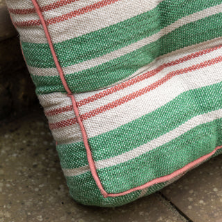 Sina Stripe Woven Floor Cushion Green