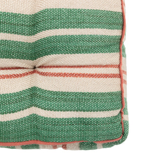 Sina Stripe Woven Floor Cushion Green