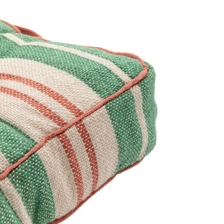 Sina Stripe Woven Floor Cushion Green