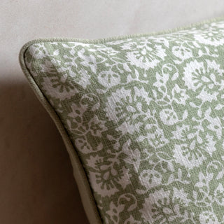 Morley Floral Cushion Sage 450x450mm - KC at HOME