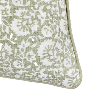 Morley Floral Cushion Sage 450x450mm - KC at HOME