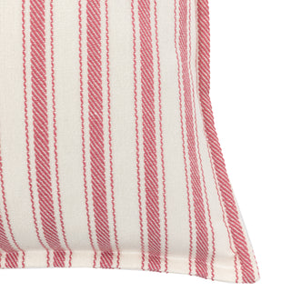 Alston Woven Stripe Cushion Cranberry