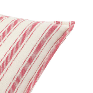Alston Woven Stripe Cushion Cranberry