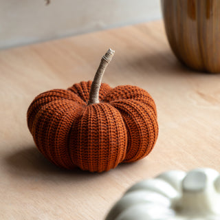 Autumn Knitted Pumpkin - Rust