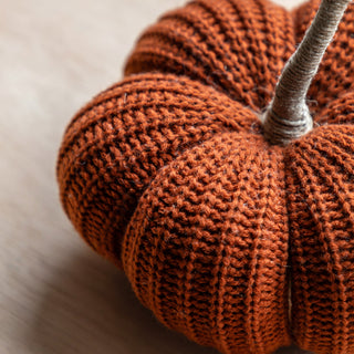 Autumn Knitted Pumpkin - Rust