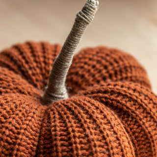 Autumn Knitted Pumpkin - Rust