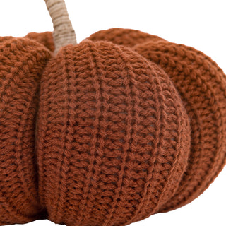Autumn Knitted Pumpkin - Rust