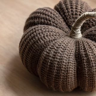 Autumn Knitted Pumpkin - Brown