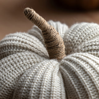 Autumn Knitted Pumpkin - Cream
