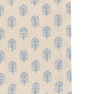 Fleur Floral Stamp Napkins Blue (4 pack) - KC at HOME