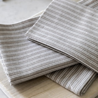 Woven Striped Napkin Grey (4 pack) - KC at HOME