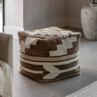 Falun Tonal Pouffe Biscuit - KC at HOME