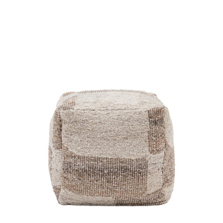 Herning Tonal Pouffe Natural - KC at HOME