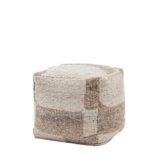 Herning Tonal Pouffe Natural - KC at HOME