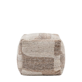 Herning Tonal Pouffe Natural - KC at HOME