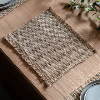 Striped Jute Placemats 4pk - KC at HOME