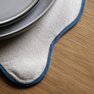 Scallop Edge Placemats Blue 4pk - KC at HOME