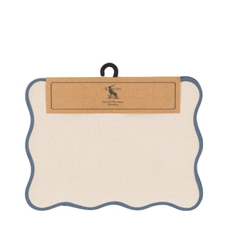 Scallop Edge Placemats Blue 4pk - KC at HOME