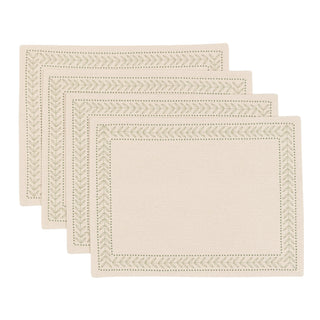 Arbor Leaf Placemats Natural (4 pack) - KC at HOME