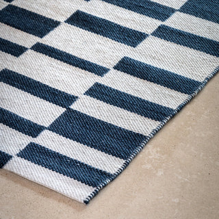 Kingston Jacquard Rug Blue Medium - KC at HOME