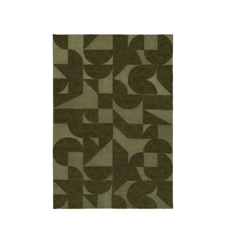 Cortland Block Rug Olive Medium - KC at HOME