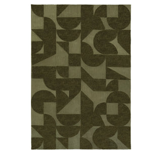 Cortland Block Rug Olive Large - KC at HOME