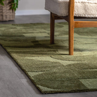 Cortland Block Rug Olive Large - KC at HOME