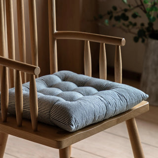 Windsor Woven Stripe Seatpad Ink Blue 2 pack - KC at HOME