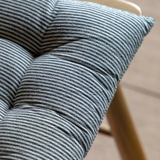 Windsor Woven Stripe Seatpad Ink Blue 2 pack - KC at HOME