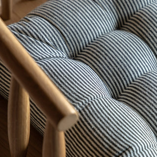 Windsor Woven Stripe Seatpad Ink Blue 2 pack - KC at HOME