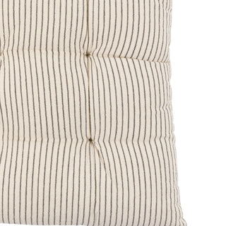 Fairford Woven Stripe Seatpad Cream - KC at HOME