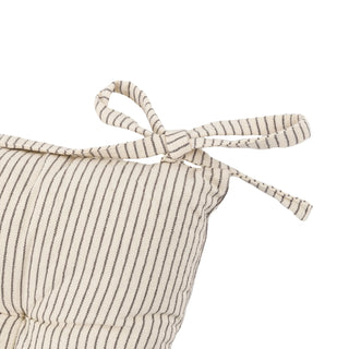 Fairford Woven Stripe Seatpad Cream - KC at HOME