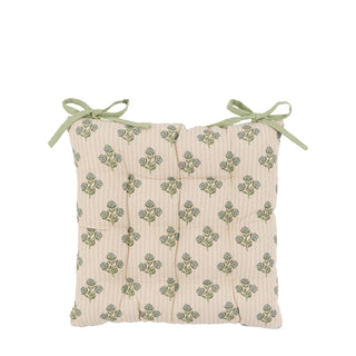 Floret Stamp Seatpads Natural 2 pack - KC at HOME