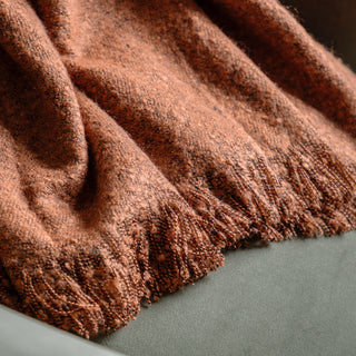 Melange Acrylic Throw Rust