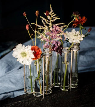 W-Shaped Glass Tube Vase - KC at HOME
