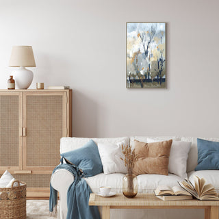 Silver Birch Blues Framed Canvas