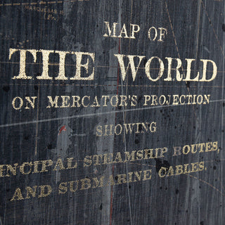 World Traveller Map Framed Canvas