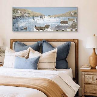 Blue Bay View Framed Canvas - KC at HOME