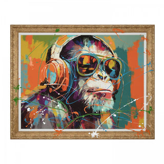 Chillin' Chimp Framed Canvas - KC at HOME