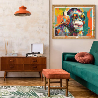 Chillin' Chimp Framed Canvas - KC at HOME