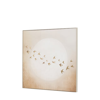 Golden Fight Framed Canvas