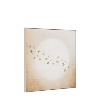 Golden Fight Framed Canvas