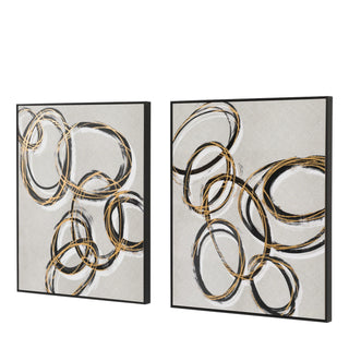 Bold as Gold Framed Canvas Set of 2 - KC at HOME