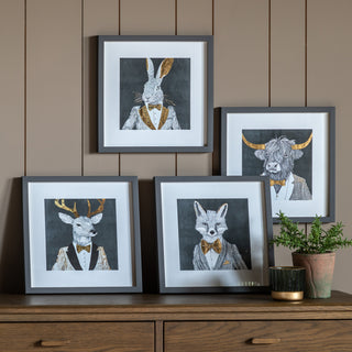 Woodland Gentry Framed Art Set of 4