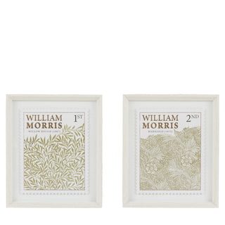 William Morris Stamp Green Framed Art Set of 2