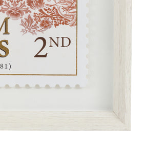 William Morris Stamp Red Framed Art Set of 2