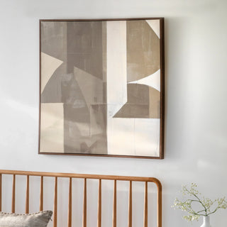 Cemento Abstract Framed Canvas - KC at HOME