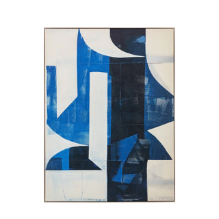 Cobalt Abstract Framed Canvas - KC at HOME